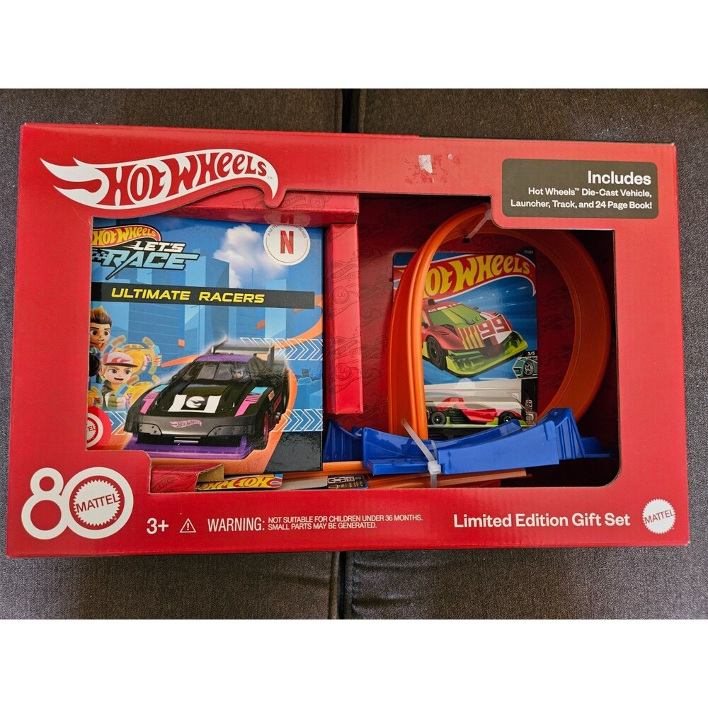 Mattel 80th Anniversary Hot Wheels 2-pc. Track Vehicle‎ & Book Limited Ed Kohl's